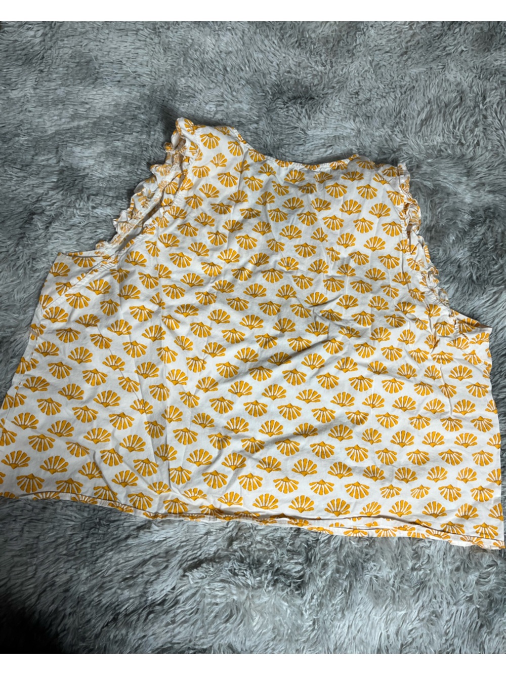 J.Crew Yellow Print V-Neck Sleeveless Blouse Lightweight Summer Top - Picture 4 of 5